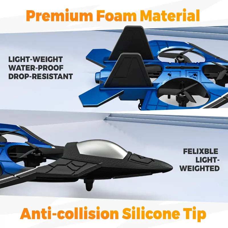 ✨Plane Fighter Jet with LED Light, Auto Hovering, 360° Flip