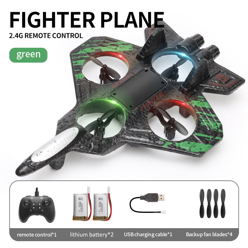 ✨Plane Fighter Jet with LED Light, Auto Hovering, 360° Flip